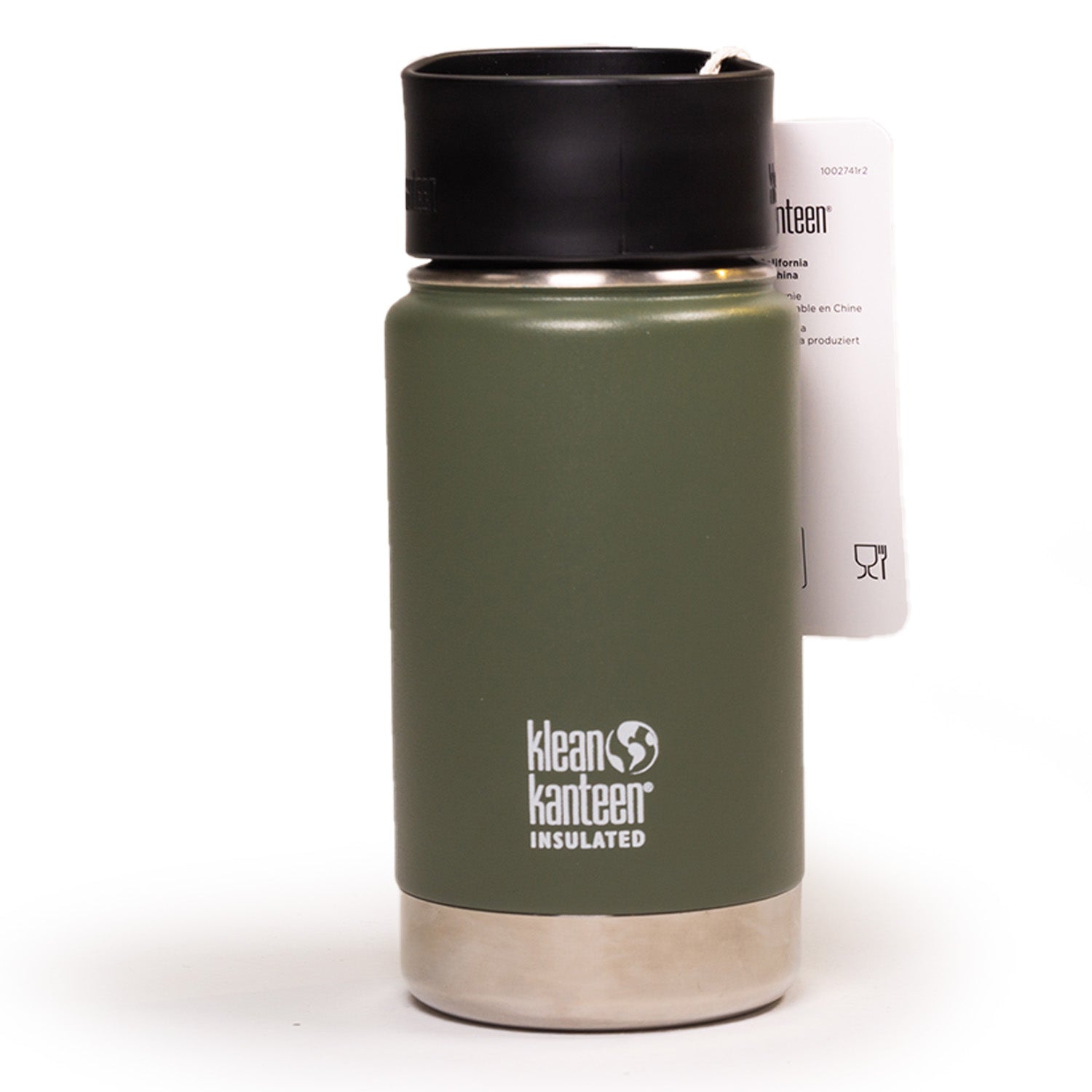 Backside of Non-GMO Project branded Klean Kanteen 